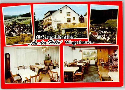 Wingeshausen Cafe Pension An der Helle Bes Hedwig Daum Fernseher Rückseite mit Abschürfungen bzw Kleberesten