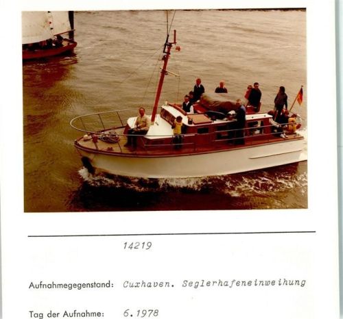 Cuxhaven Alte Segler Seglerhafeneinweihung Foto montiert auf Karton