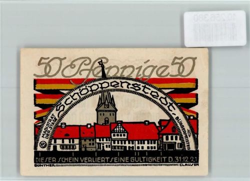 Schöppenstedt Notgeld 50 Pfennig