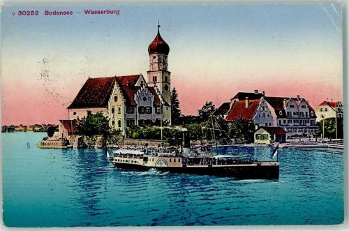 1942 Wasserburg Dampfer AK