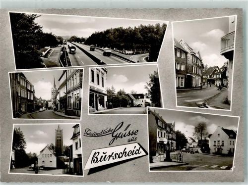 Burscheid Rückseite mit Abschürfungen und Kleberesten
