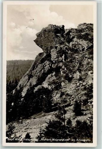 Bayr. Wald Felsgebilde Wagner, Richard Kopf am Arberggipfel