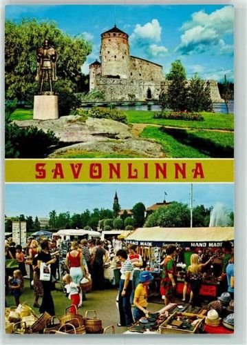 Savonlinna Burg Olavinlinna Marktplatz Marktszene