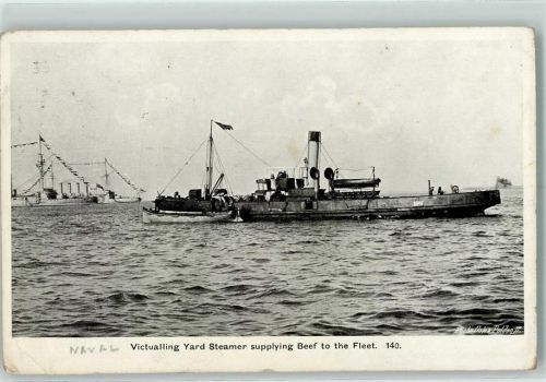 1915 Yard Steamer Supplying Beef to the Fleet