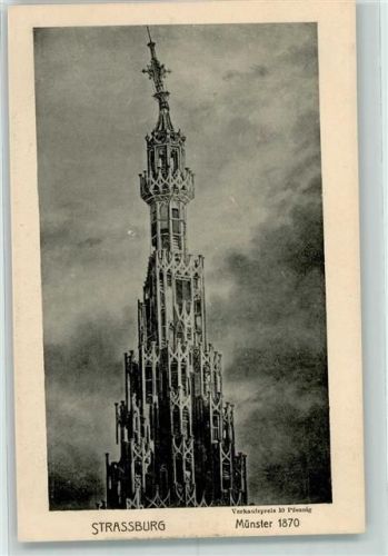 Strasbourg 1910 Münster 1870 Pattform des Münsters
