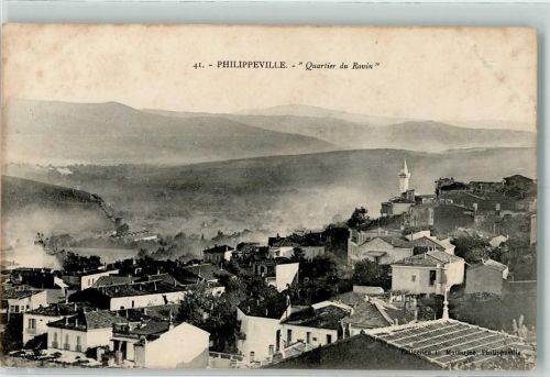 Skikda 1919 Quartier du Ravin AK