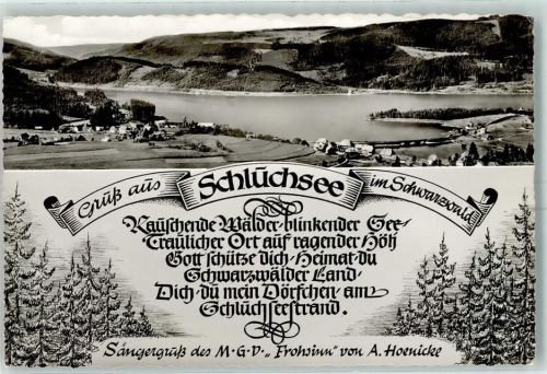 Schluchsee Sängergruß des M.G.V. Frohsinn A. Hoenicke