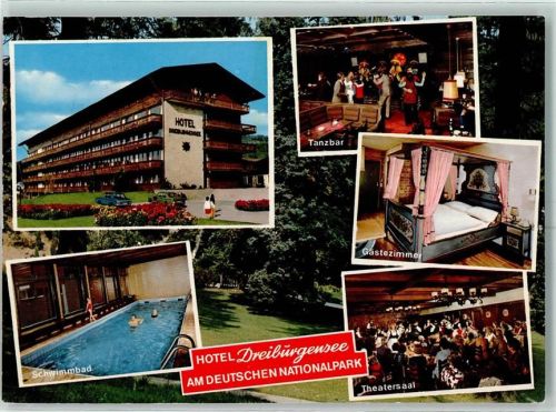 Tittling Hotel Dreiburgensee Innenansicht Schwimmbad Theatersaal Tanzbar