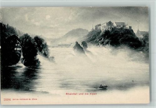 Schaffhausen Rheinfall und die Alpen