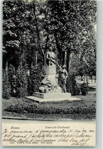 Bonn 1910 Simrock Denkmal