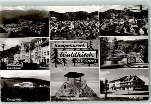 Waldkirch Marktplatz Kandel-Hotel Kandel-Pyramide Am Stadtsee Rückseite mit Abschürfungen bzw Kleberesten