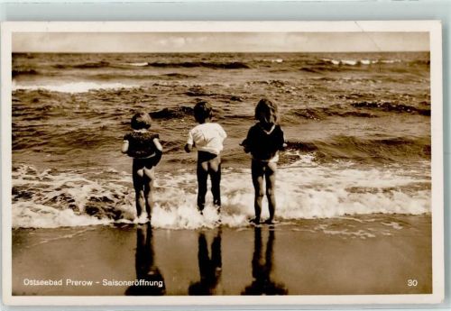 Ostseebad Prerow 1938 Kinderam Strand zeigen ihren Po Saisoneröffnung AK