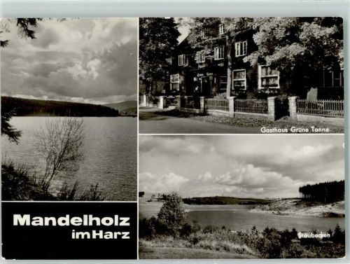 Elend Mandelholz Gasthaus Grüne Tanne Staubecken Rückseite mit Abschürfungen bzw Kleberesten