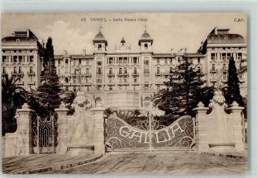 Cannes 1933 Gallia Palace Hotel AK