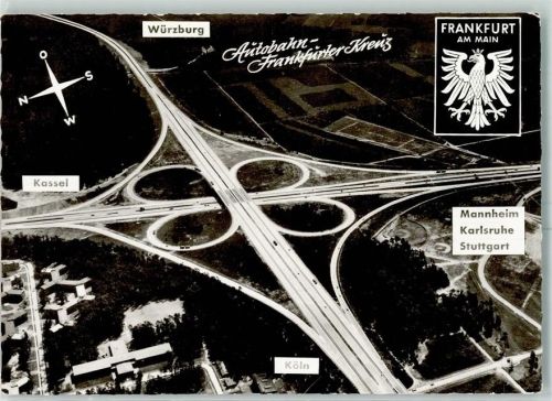 Frankfurt Autobahn Frankfurter Kreuz Fliegeraufnahme