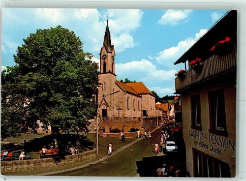 Heigenbrücken Kirche Kirchplatz Gasthaus zur frischen Quelle