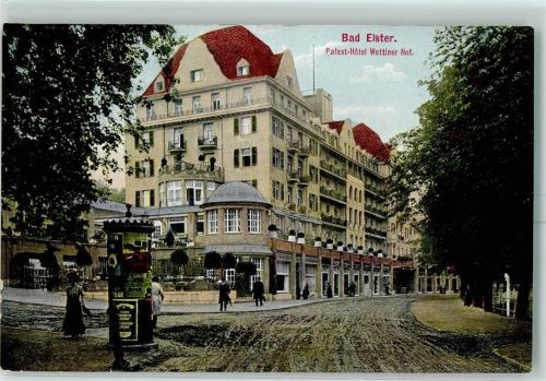 Bad Elster Hotel Wettiner Hof Litfaßsäule