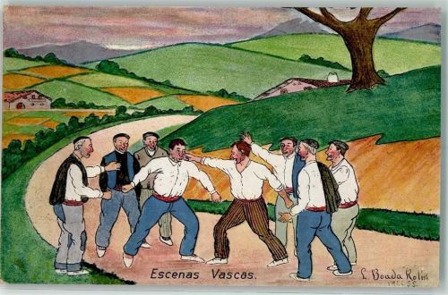 Escenas Vascas Basken Volkstypen AK