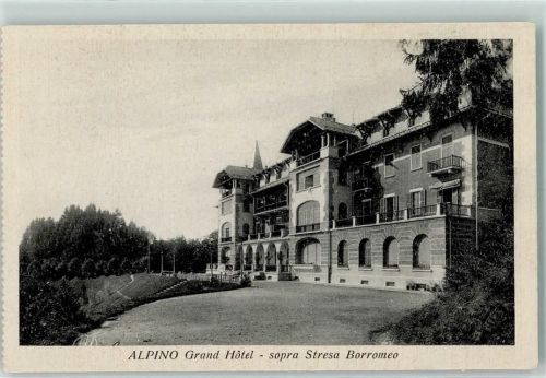 Malcesine 1930 Alpino Grand Hotel - sopra Stresa Borromeo AK