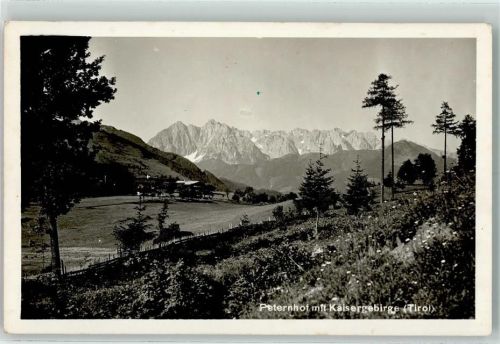 Kössen 1938 Kaisergebirge Stempel Berggasthaus Peternhof