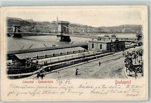 Budapest 1902 Kettenbrücke