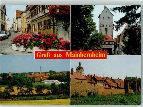 Mainbernheim Rückseite mit Abschürfungen bzw Kleberesten