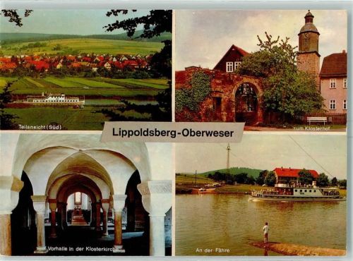Lippoldsberg Klosterhof Vorhalle Klosterkirche Fähre