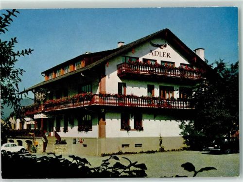 Unterglottertal Rückseite mit Abschürfungen und Kleberesten Gasthaus Adler Bes. Karl Linder
