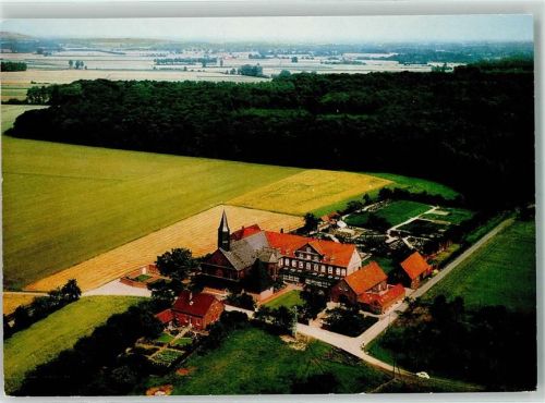 Rorup Fliegeraufnahme Benediktinerinnen-Kloster Maria Hamikolt Rückseite mit Abschürfungen bzw Kleberesten