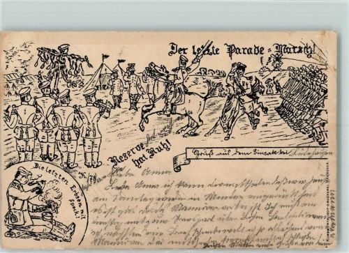 1904 Der letzte Parademarsch AK