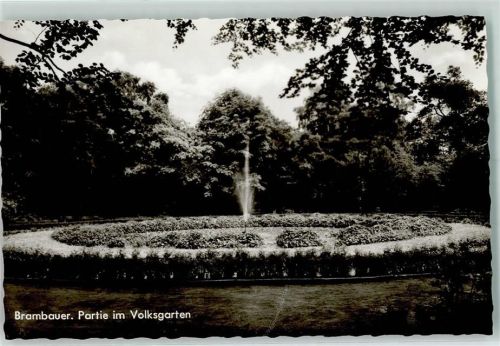 Brambauer Partie im Volksgarten Rückseite mit Abschürfungen bzw Kleberesten