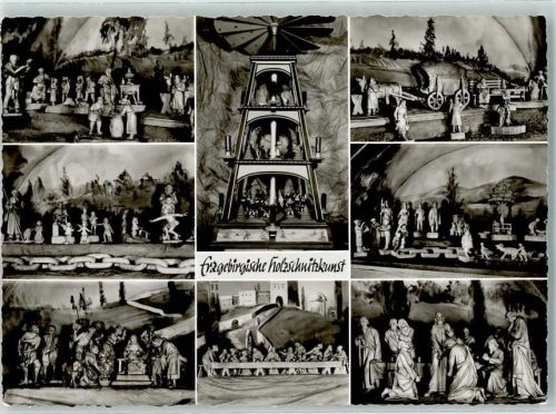 Erzgebirge Holzschnitzkunst AK
