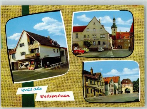 Geldersheim Gasthaus Fränkischer Hof Mehrfachbildkarte