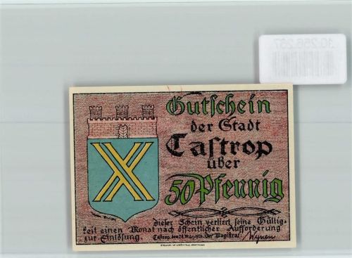 Castrop Notgeld Pferdespringer Stadtwappen