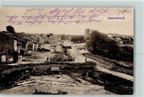 Amenoncourt 1916 Feldpost WK I Nr. 124