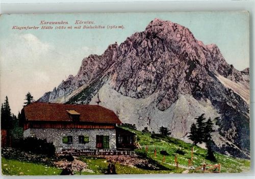 Klagenfurter Hütte Karawanken Bielschitza Beschreibung aufgeklebt