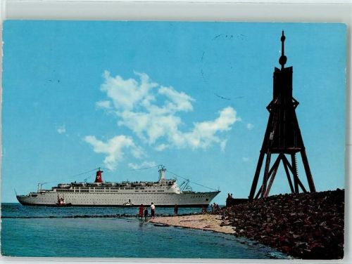 Cuxhaven Kugelbake Oceanliner Hanseatic