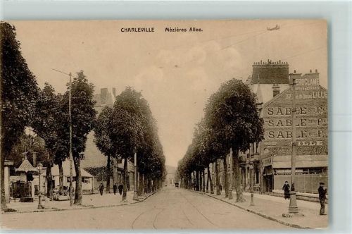 Charleville 1917 Mezieres Allee Feldpost WK I