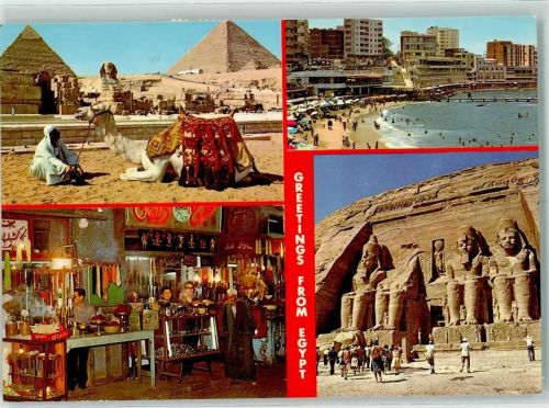 Kairo 1983 Camel riders at The Pyramids of Giza