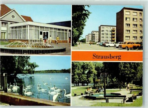 Strausberg Schwimmhalle Artur Becker Straße Am Straus See Schwäne Fichteplatz