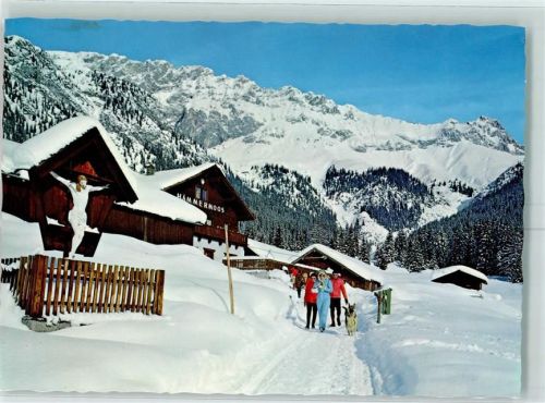 Hämmermoosalm Wegkreuz Teufelsgrat Wettersteingebirge Winter