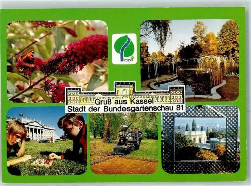Kassel Bundesgartenschau 1981 Schach Kleinbahn AK