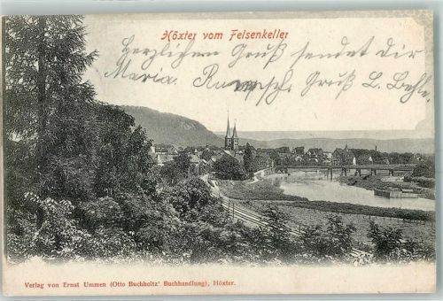 Höxter 1903 Höxter vom Felsenkeller