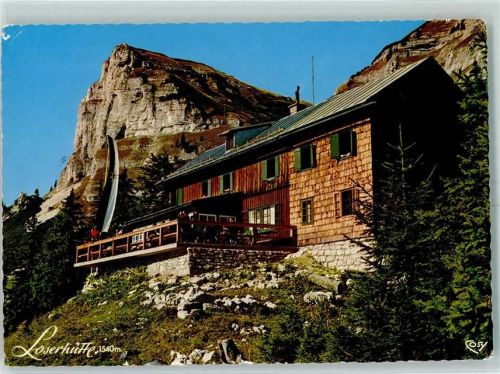 Loserhütte Beschreibung aufgeklebt Hüttenstempel