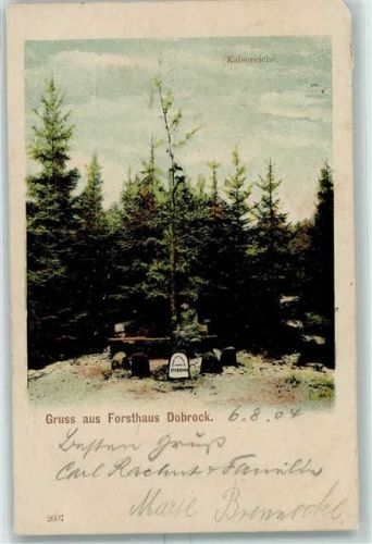 Dobrock 1904 Forsthaus Kaisereiche Lithographie