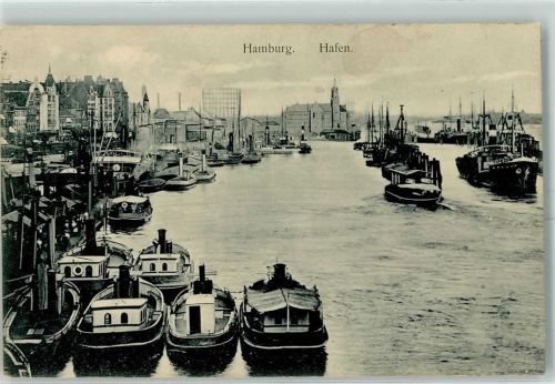 Hamburg 1912 Hafen Schiffe
