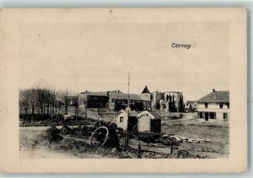 Cernay 1917 Feldpost WK I Kirche