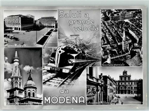 Modena Piazza Matteotti Torri Ghirlandina e dell'Orologio Bahn Accademia Militare