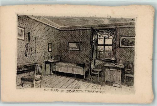 Weimar Schillers Arbeits- und Sterbezimmer sign