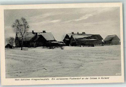 Mitau WK I östlicher Kriegsschauplatz Kurland verlassenes Fischerdorf